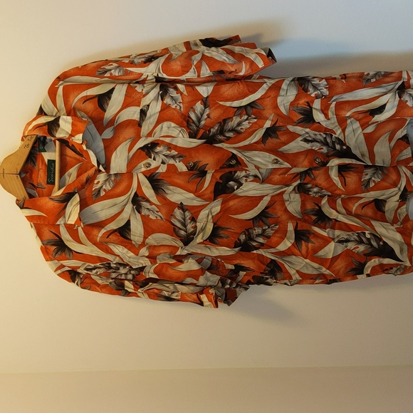 Scandia Woods Men's Size XLG Button Front Hawaiian Floral Print Shirt - Picture 8 of 8